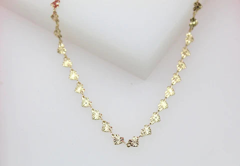 18K Textured Heart Necklace | Frankie J | Coretrade