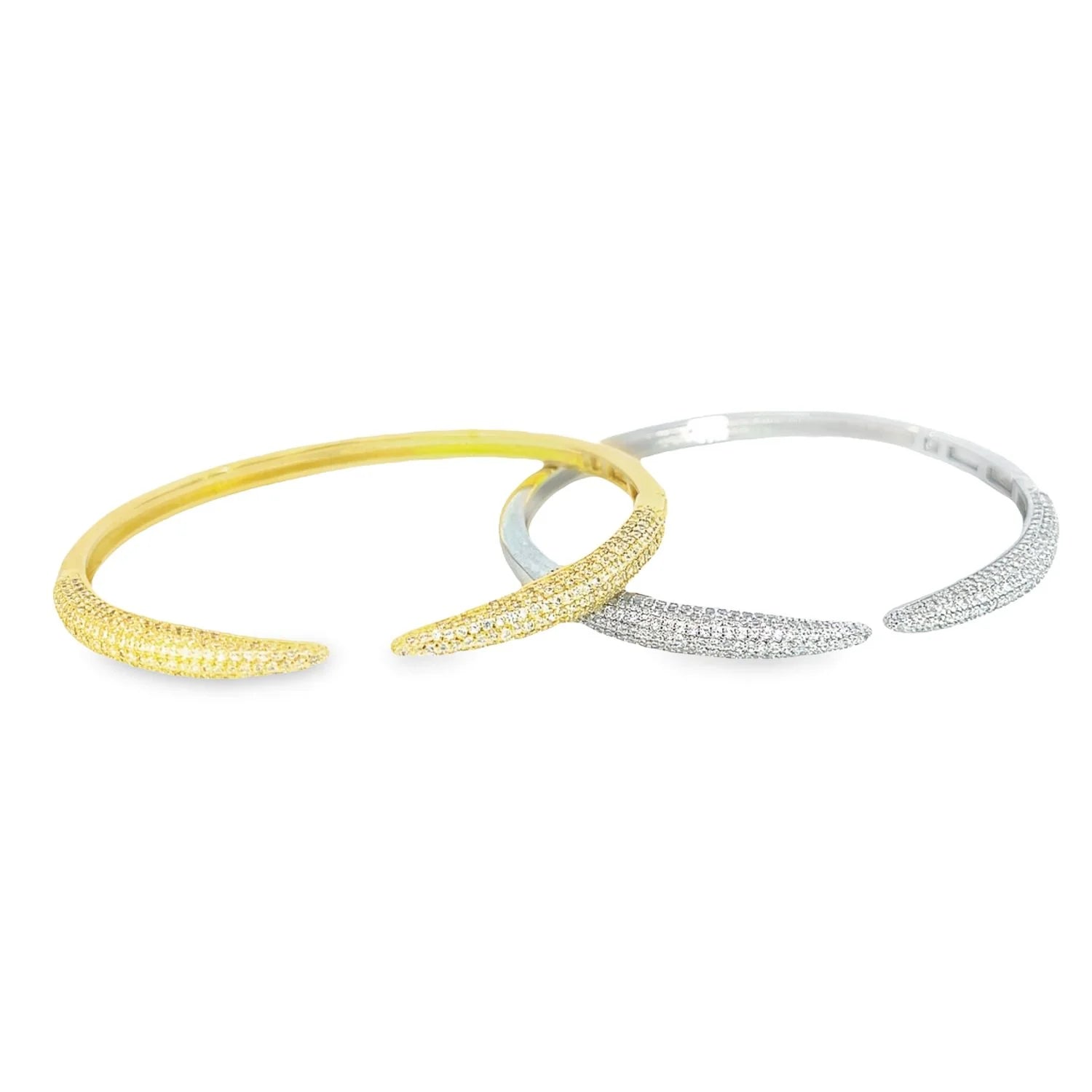 CZ Claw Paved Stone Bangle Bracelet | Frankie J | Coretrade