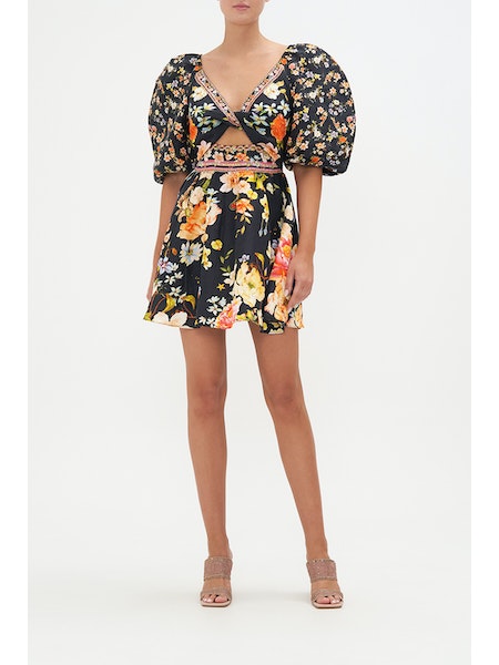 Puff Sleeve Mini Dress | Camilla | Coretrade Located in Boca Raton FL