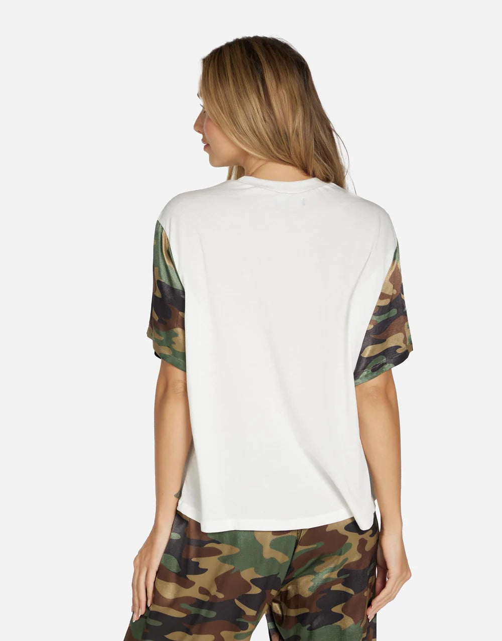 Piscary Milk Camo Tee by Michael Lauren | Made in LA 100% Premium Cotton Machine Wash Cold, Lay Flat to Dry ML Signature Soft Jersey Knit Fabric | Coretrade located in FL