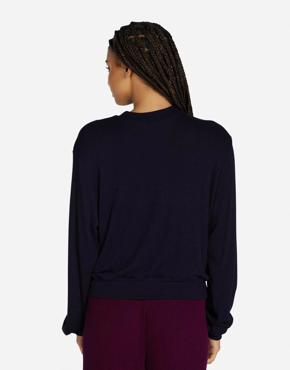 Hamish Crop Pullover by Michael Lauren | ML Signature Soft Sweater Knit Fabric Oversized/ Boyfriend Silhouette | Coretrade located in FL
