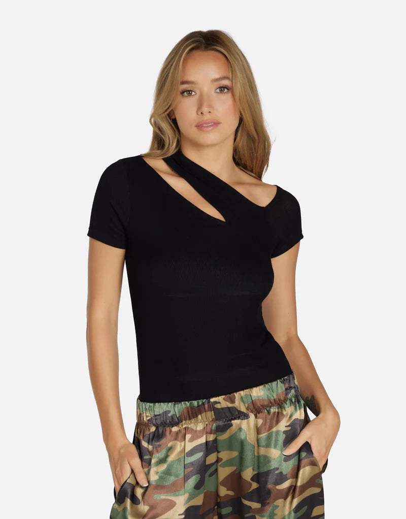 Octavius Top by Michael Lauren | Made in LA 95% Siro Viscose 5% Spandex Machine Wash Cold, Lay Flat to Dry ML Signature Soft 2x1 Rib Knit Fabric Fitted Silhouette Double Lined MODEL & FIT INFO Fits True to Size Modeled in Size S Height: 5 '9" / Waist: 23" / Bust: 31" / Hips: 34" | Coretrade Located in Boca Raton, FL