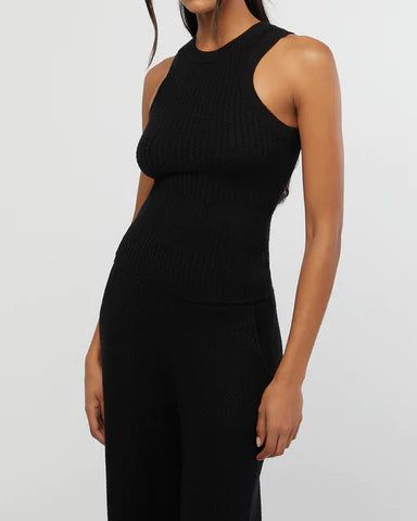 Cable Knit Tank by WeWoreWhat | Fitted to the body, this cable knit tank has a racer-neck silhouette | Coretrade in Boca 