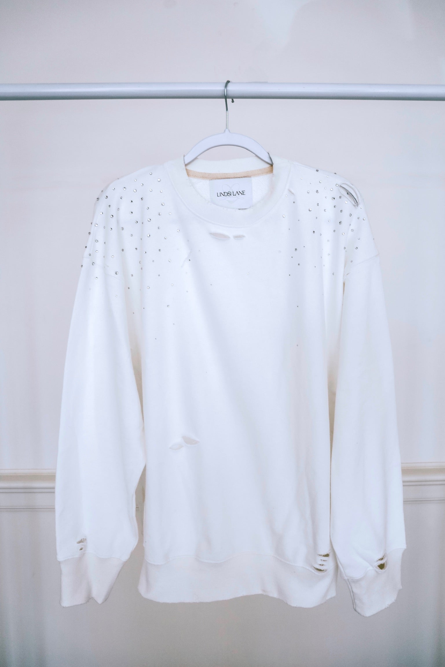 Lizzy Crystal Sweatshirt | Lindsi Lane | Coretrade Located in Boca Raton 